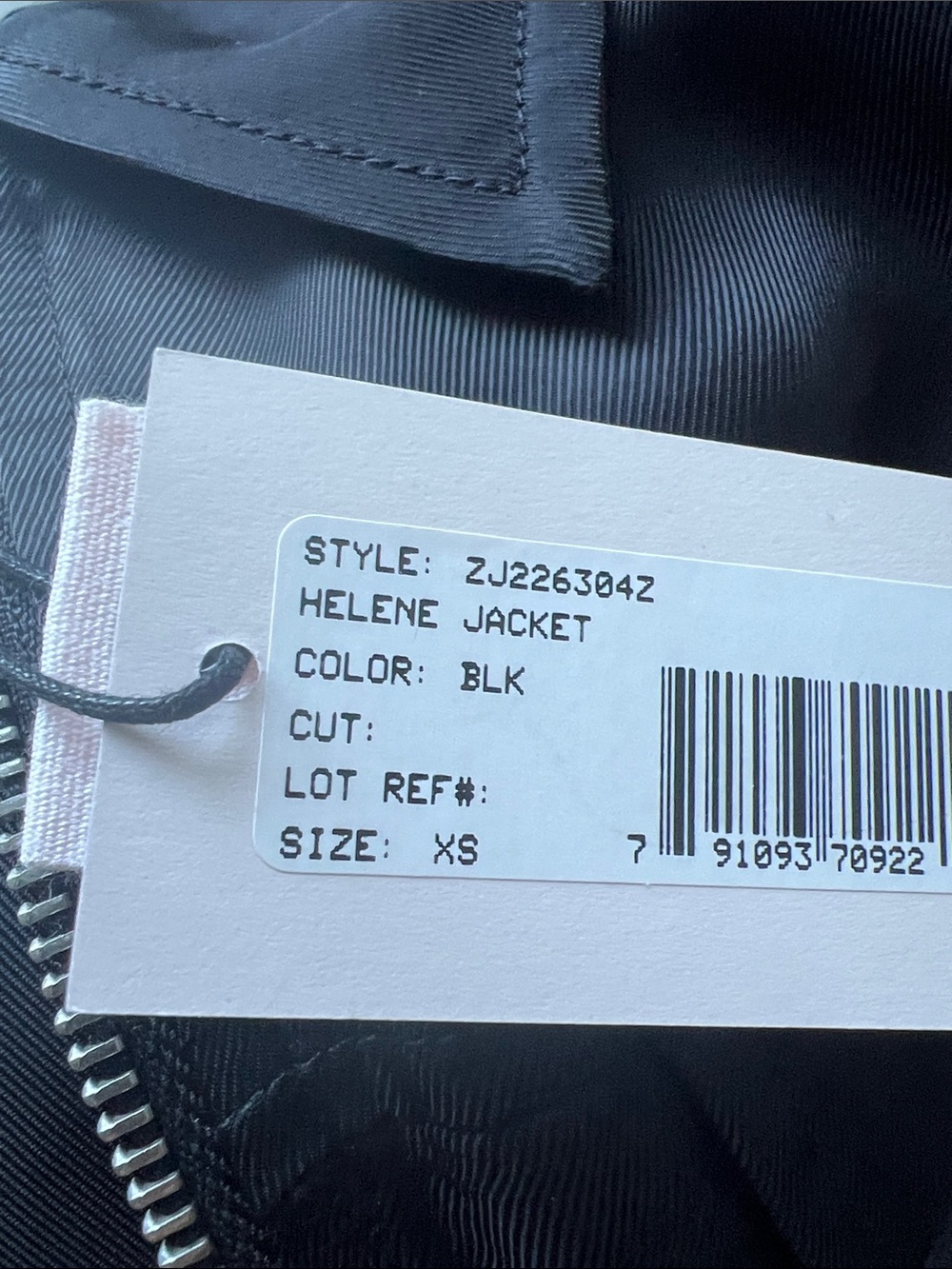 cinq a sept Black Puff-Sleeve Utility Zip Jacket